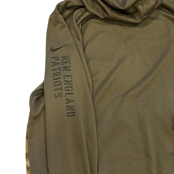 Nike New England Patriots Salute To Service Sweatshirt Mens 2XL Green Therma Fit - Picture 4 of 15
